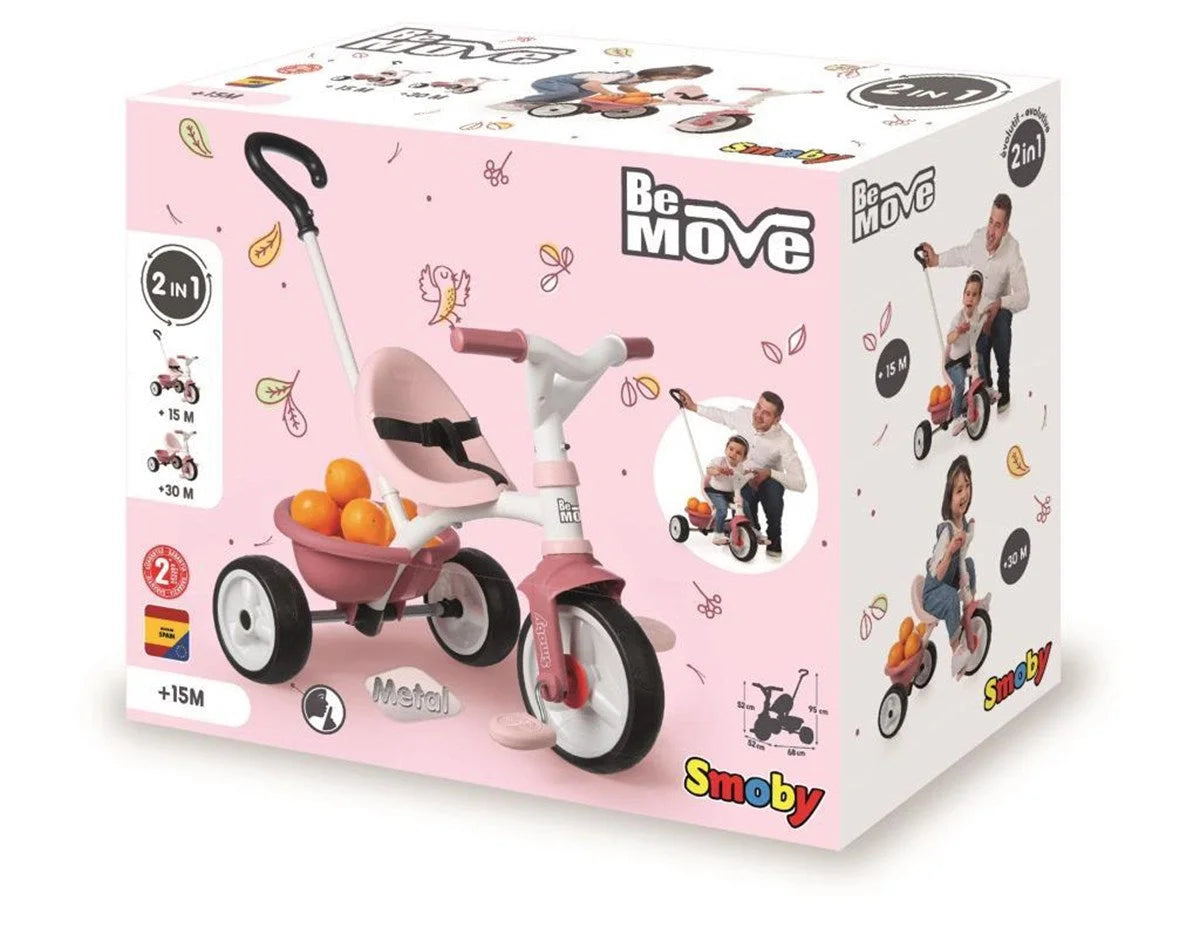 Smoby Be Move Üç Tekerlekli Bisiklet Seti - Pembe 740332 | Toysall