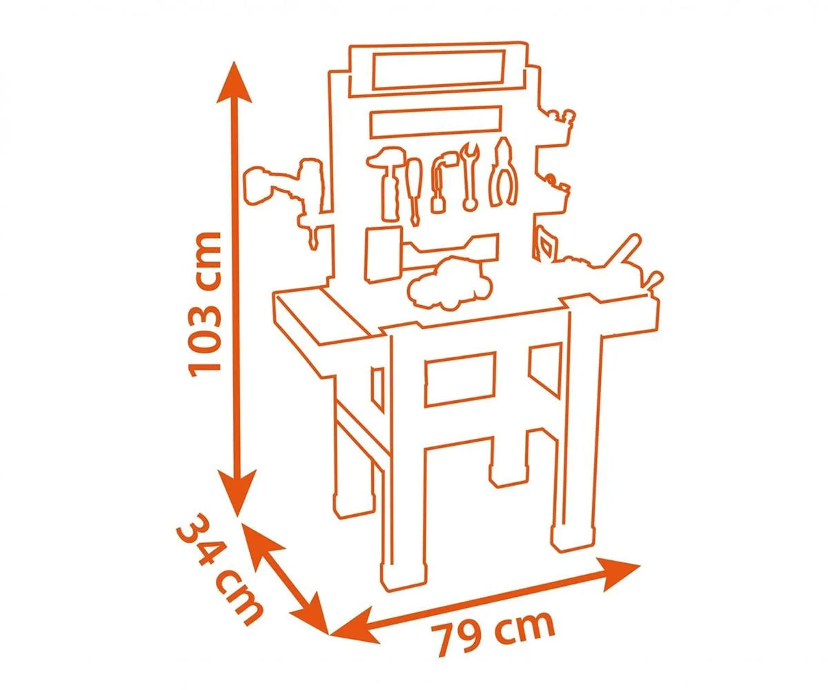 Smoby Black & Decker Bricolo Tamir Tezgahı 360727 | Toysall