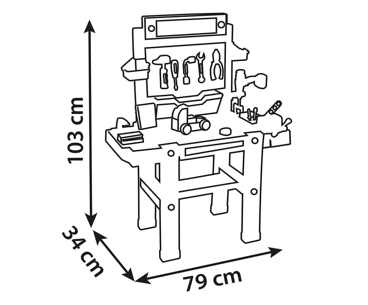 Smoby Black & Decker Büyük Çalışma Tezgahı 360702 | Toysall