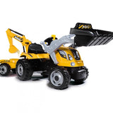 Smoby Builder Max Excavatörlü Römorklu Traktör  710301