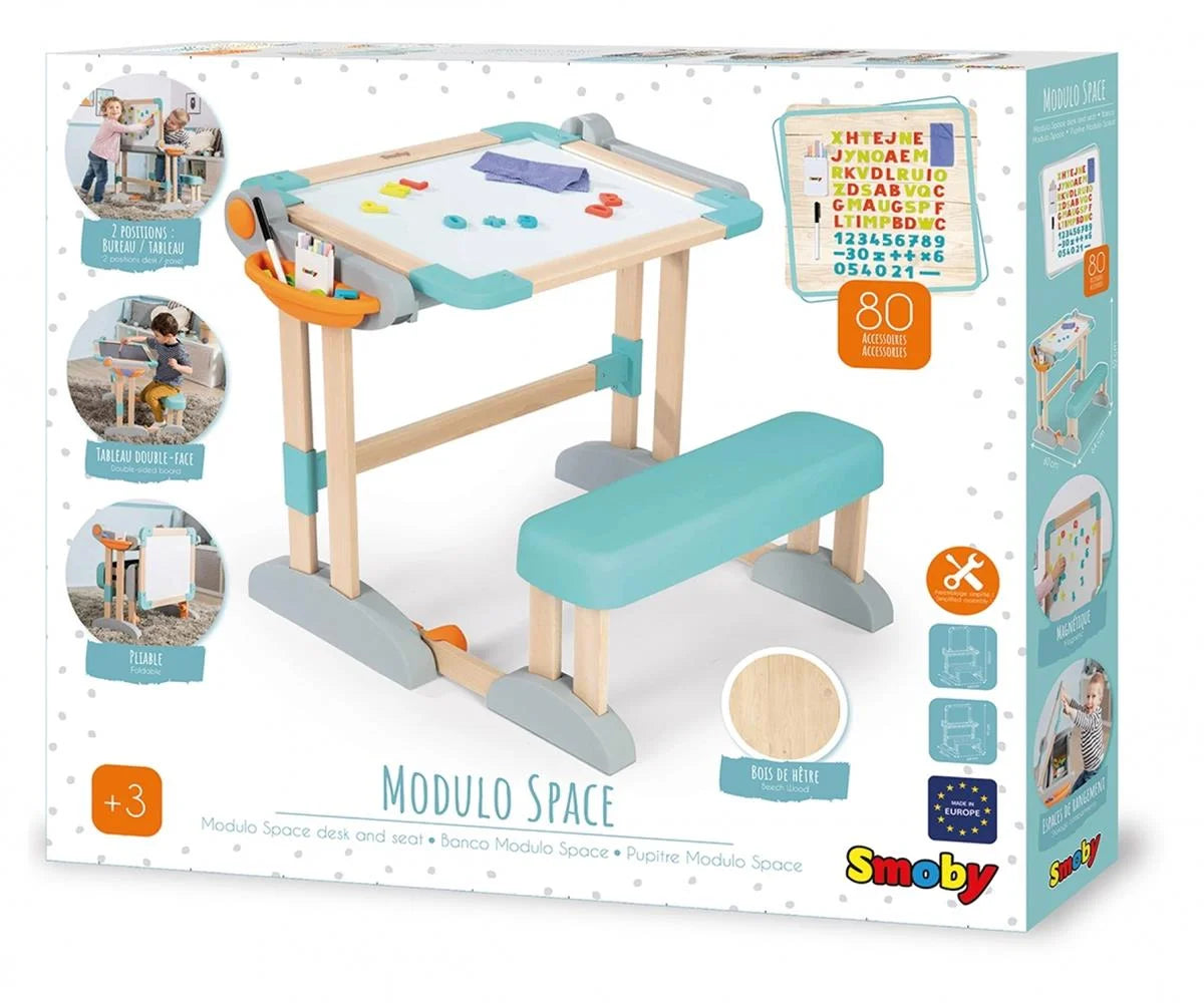 Smoby Çocuk Çalışma Masası - Katlanabilir, Oturaklı ve Çift Taraflı 420301 | Toysall