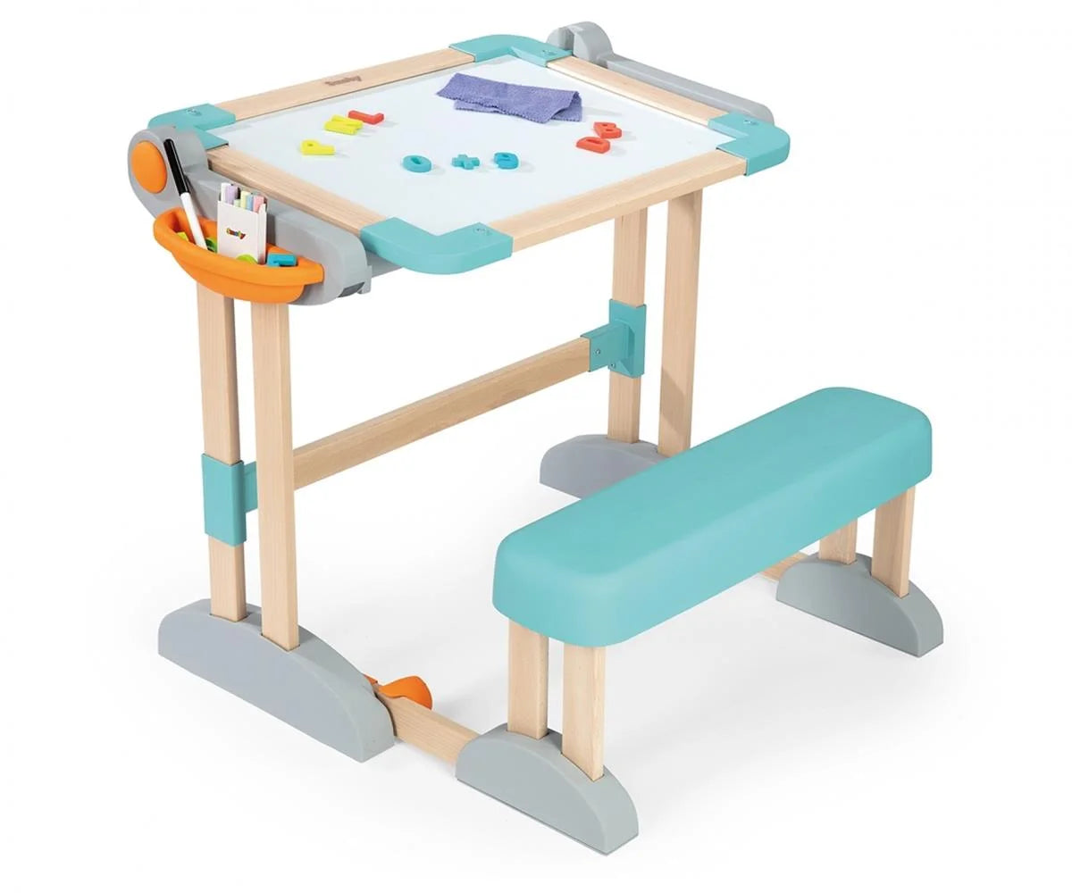 Smoby Çocuk Çalışma Masası - Katlanabilir, Oturaklı ve Çift Taraflı 420301