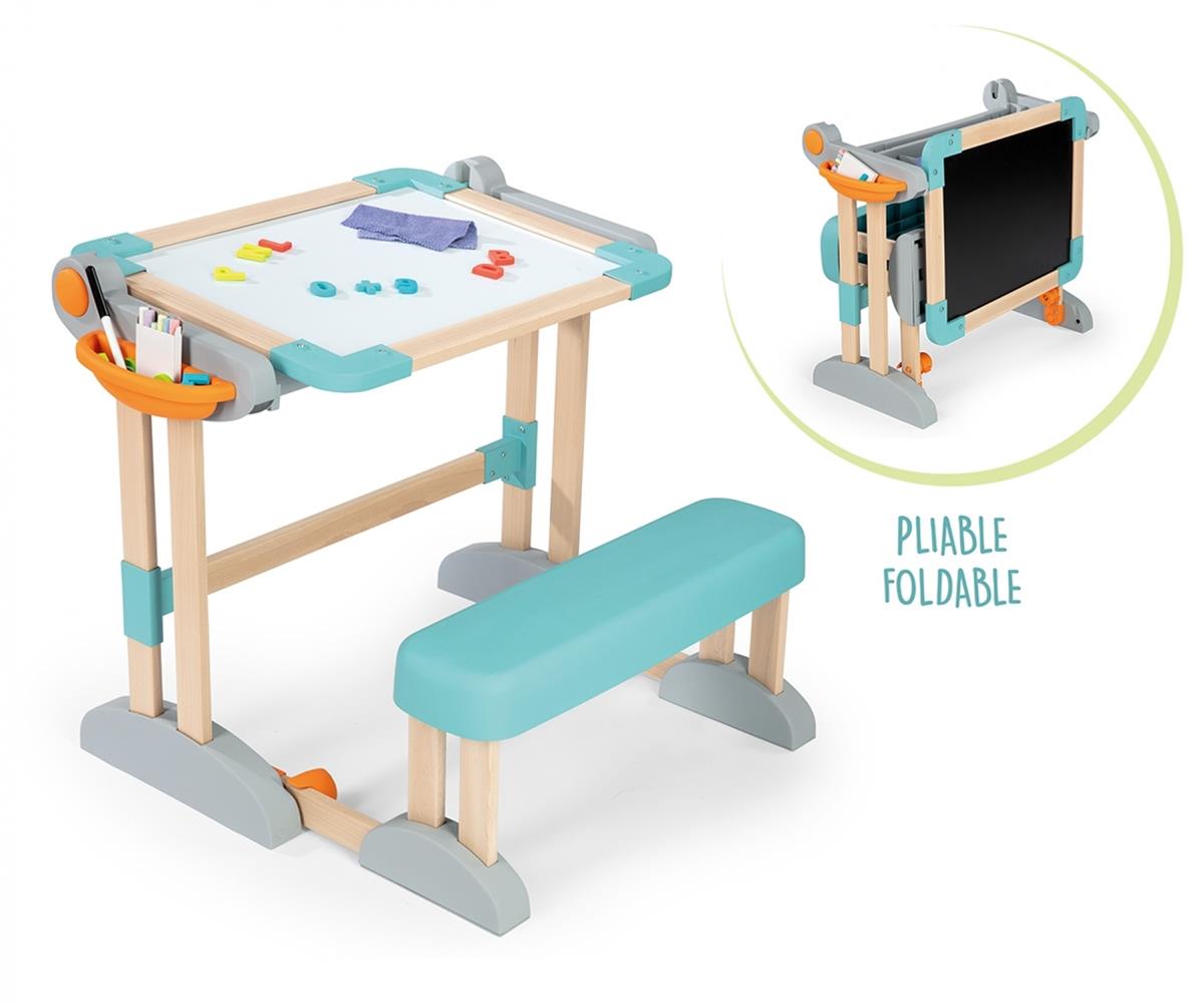 Smoby Çocuk Çalışma Masası - Katlanabilir, Oturaklı ve Çift Taraflı 420301 | Toysall