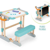 Smoby Çocuk Çalışma Masası - Katlanabilir, Oturaklı ve Çift Taraflı 420301