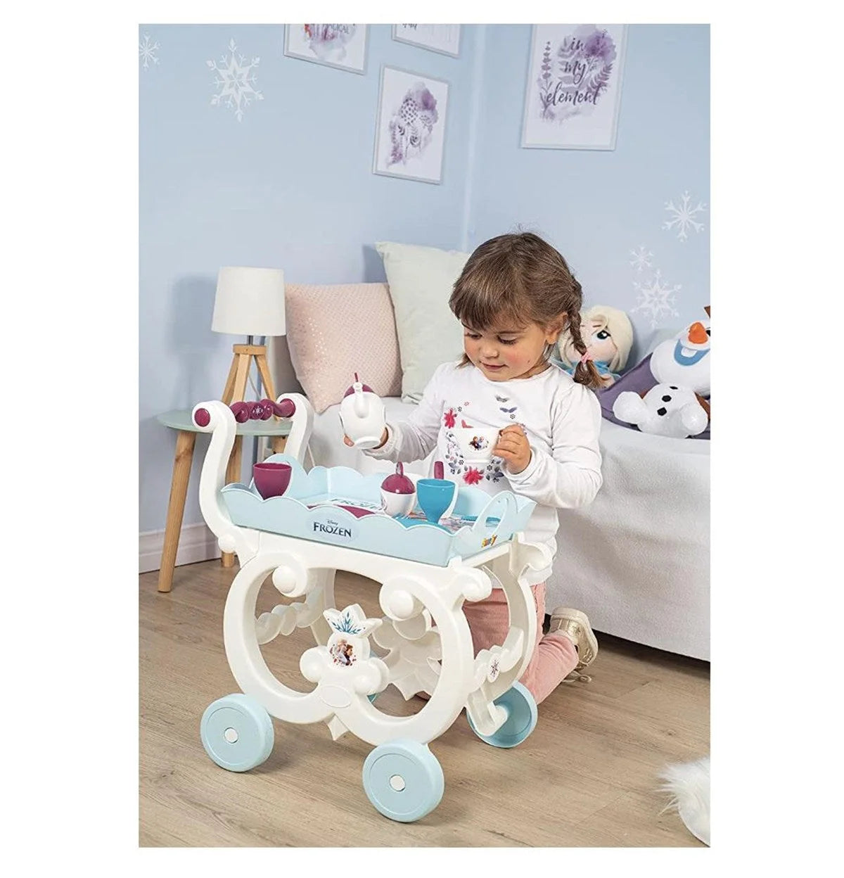 Smoby Frozen Servis Arabası, Çay ve Kahvaltı Oyun  Seti 310517 | Toysall