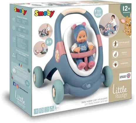 Smoby Little Smoby 3'ü 1 Arada Yürüteç ve Oyuncak  Bebek 140308 | Toysall