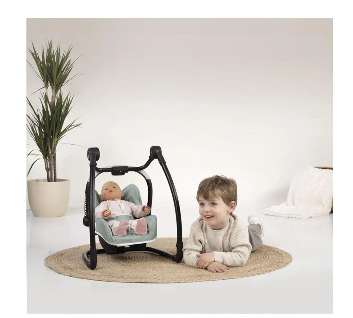 maxi cosi mama sandalyesi Smoby Maxi-Cosi Oyuncak Bebek Mama Sandalyesi Puset ve Salıncak - Adaçayı Yeşili 240239