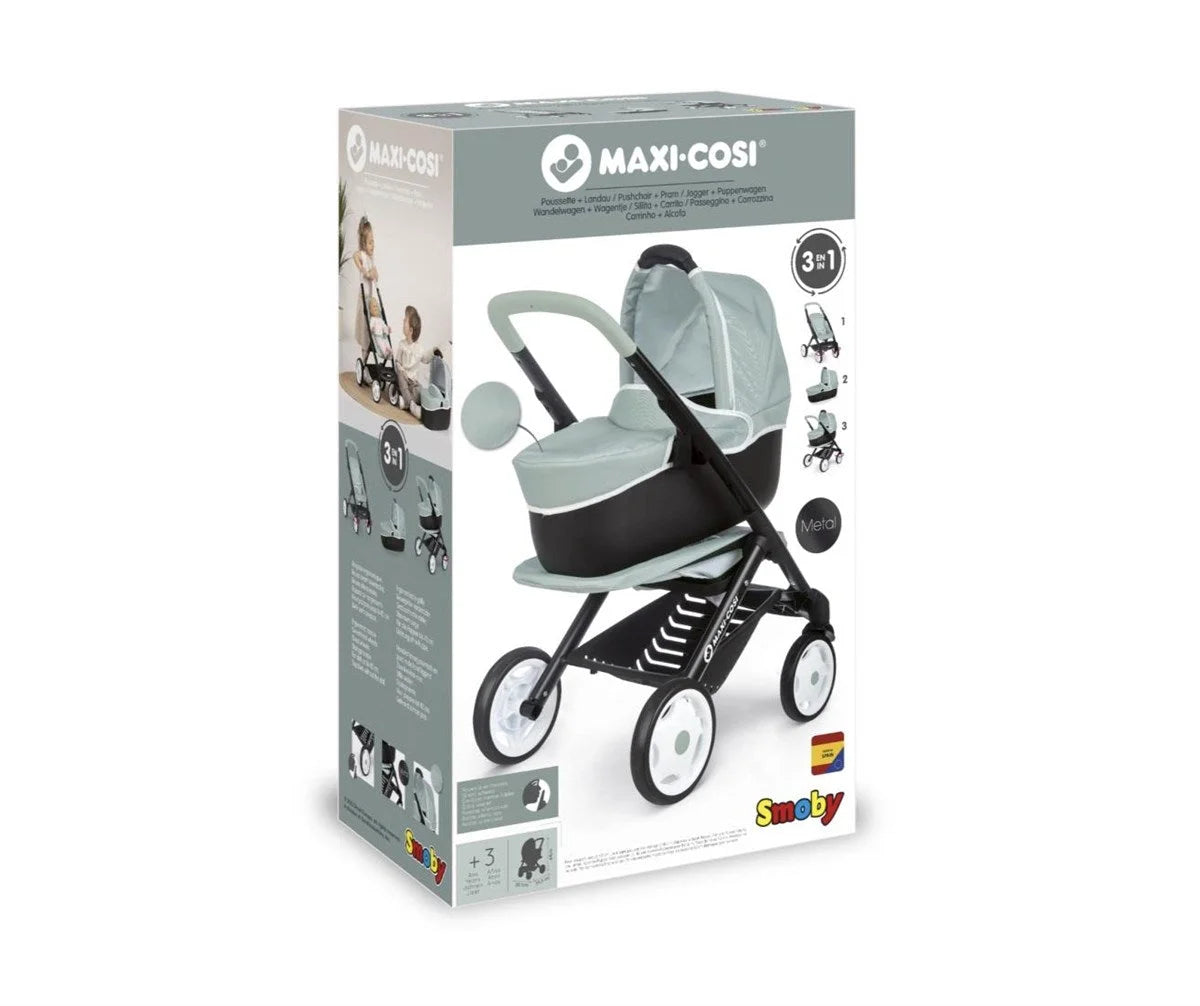 Smoby Maxi-Cosi&Quinny 3'ü 1 Arada Oyuncak Bebek Arabası - Adaçayı Yeşili 253120 | Toysall