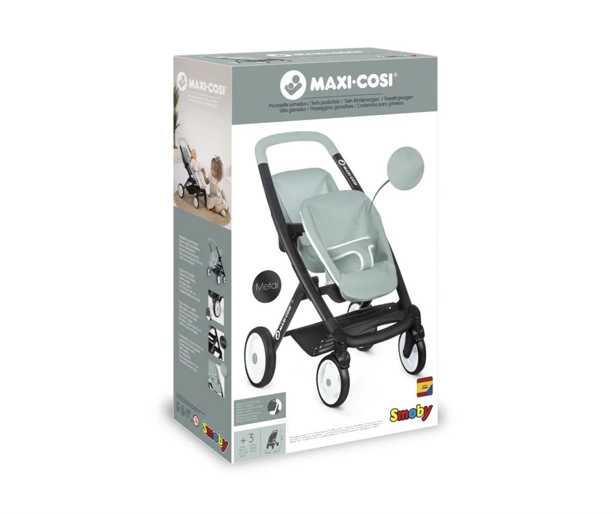 Smoby Maxi-Cosi&Quinny Oyuncak İkiz Bebek Arabası - Adaçayı Yeşili 253220 | Toysall