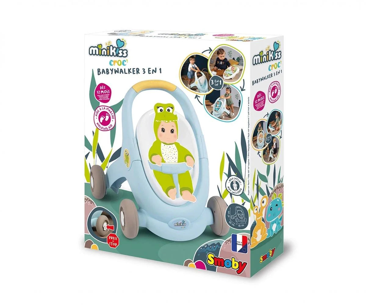 Smoby Minikiss Croc 3'ü1 Arada Yürüteç 210207 | Toysall