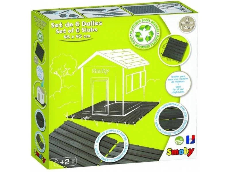 Smoby Oyun Evleri Aksesuarı - 6'lı Click Sistemli Zemin Plaka Eklentisi 810907 | Toysall