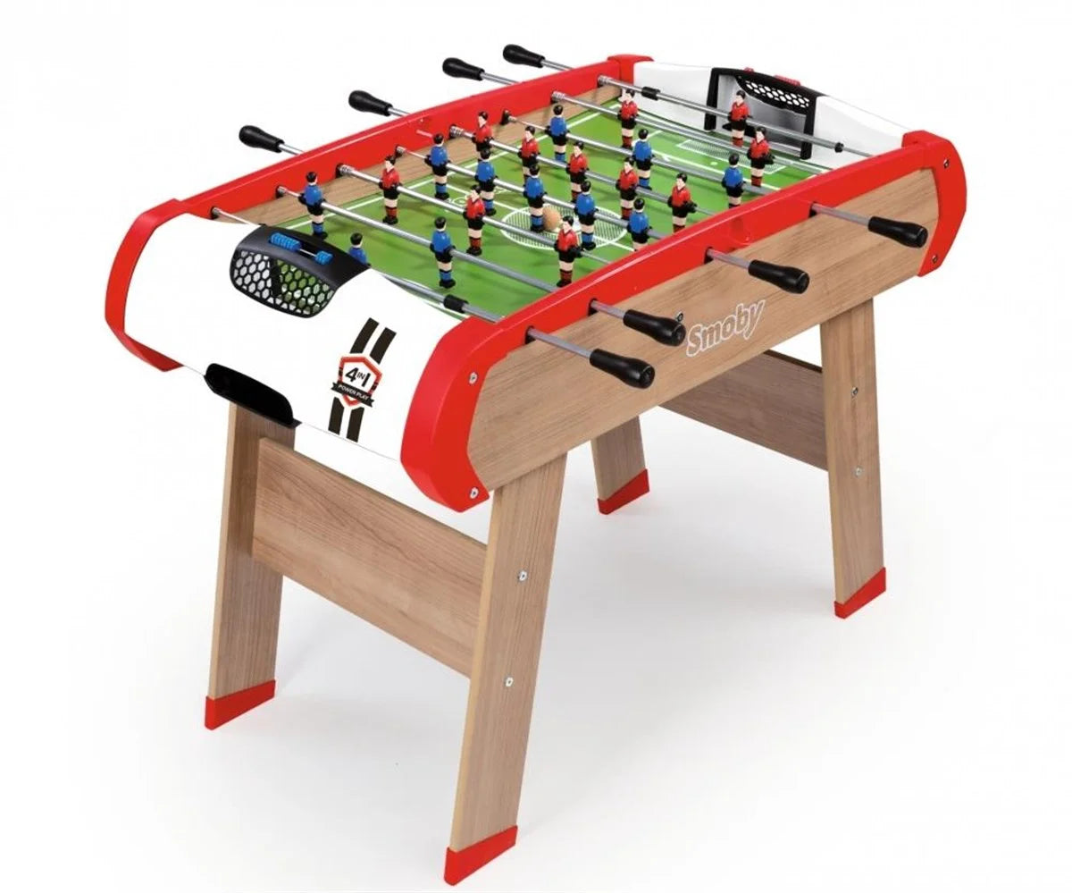 Smoby Powerplay 4 ü1 Arada Oyun Masası Seti : Langırt-Bilardo-Masa Tenisi-Hokey 640001 | Toysall