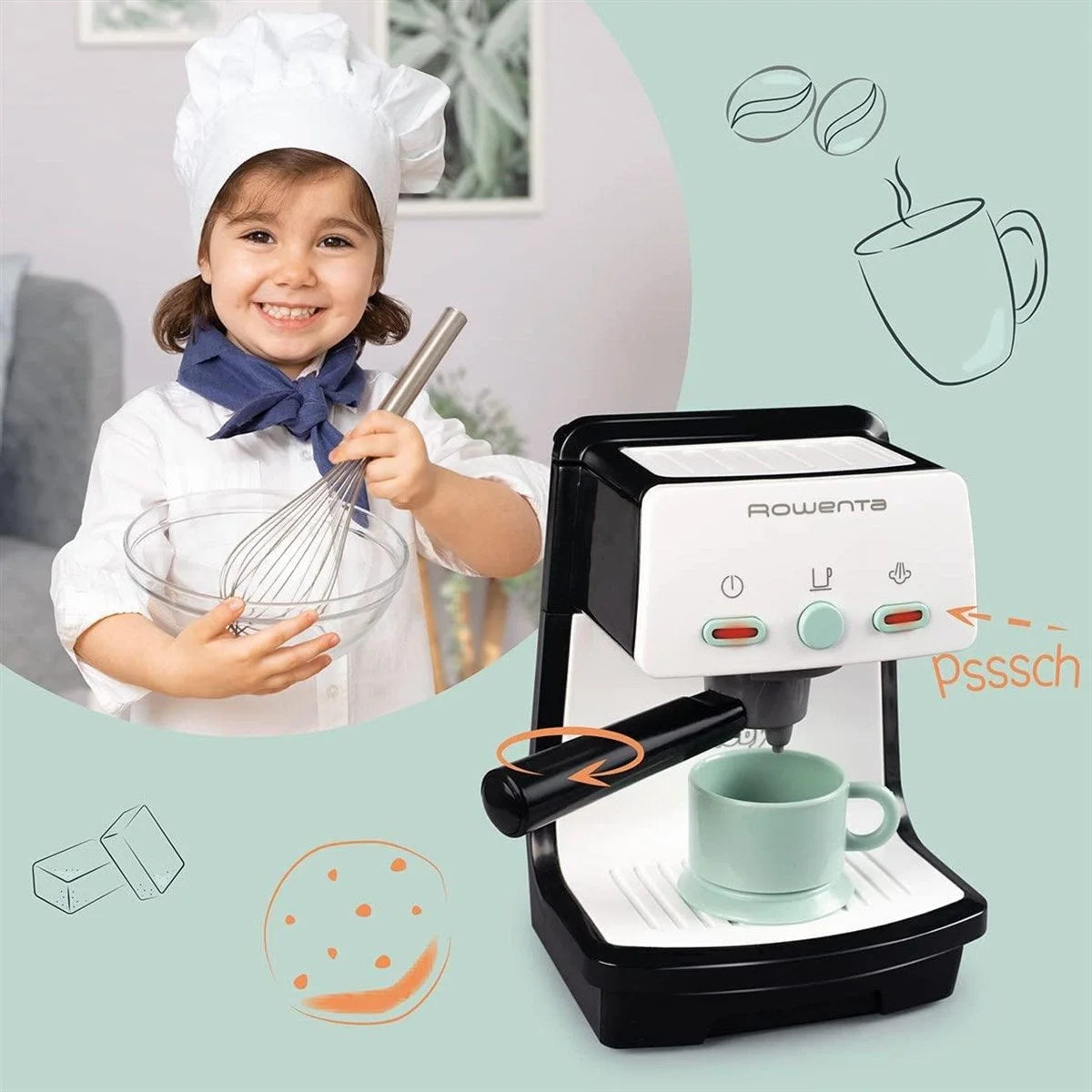 Smoby Rowenta Oyuncak Espresso Makinesi - Siyah 310597 | Toysall