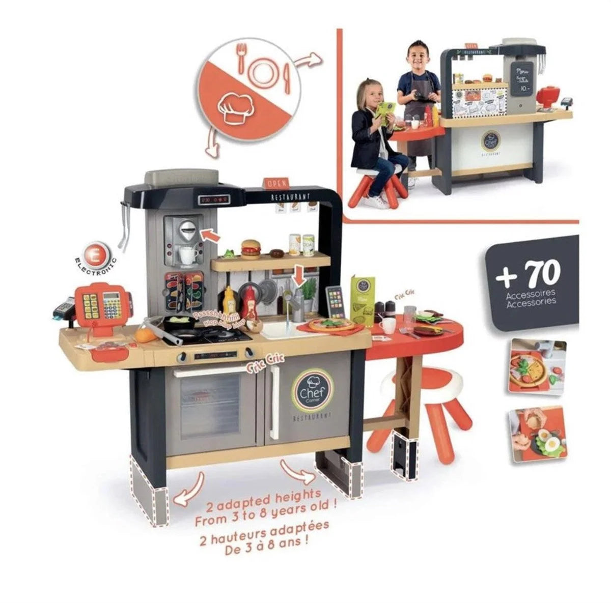 Smoby Şefin Köşe Restaurantı Mutfak Seti 312307 | Toysall