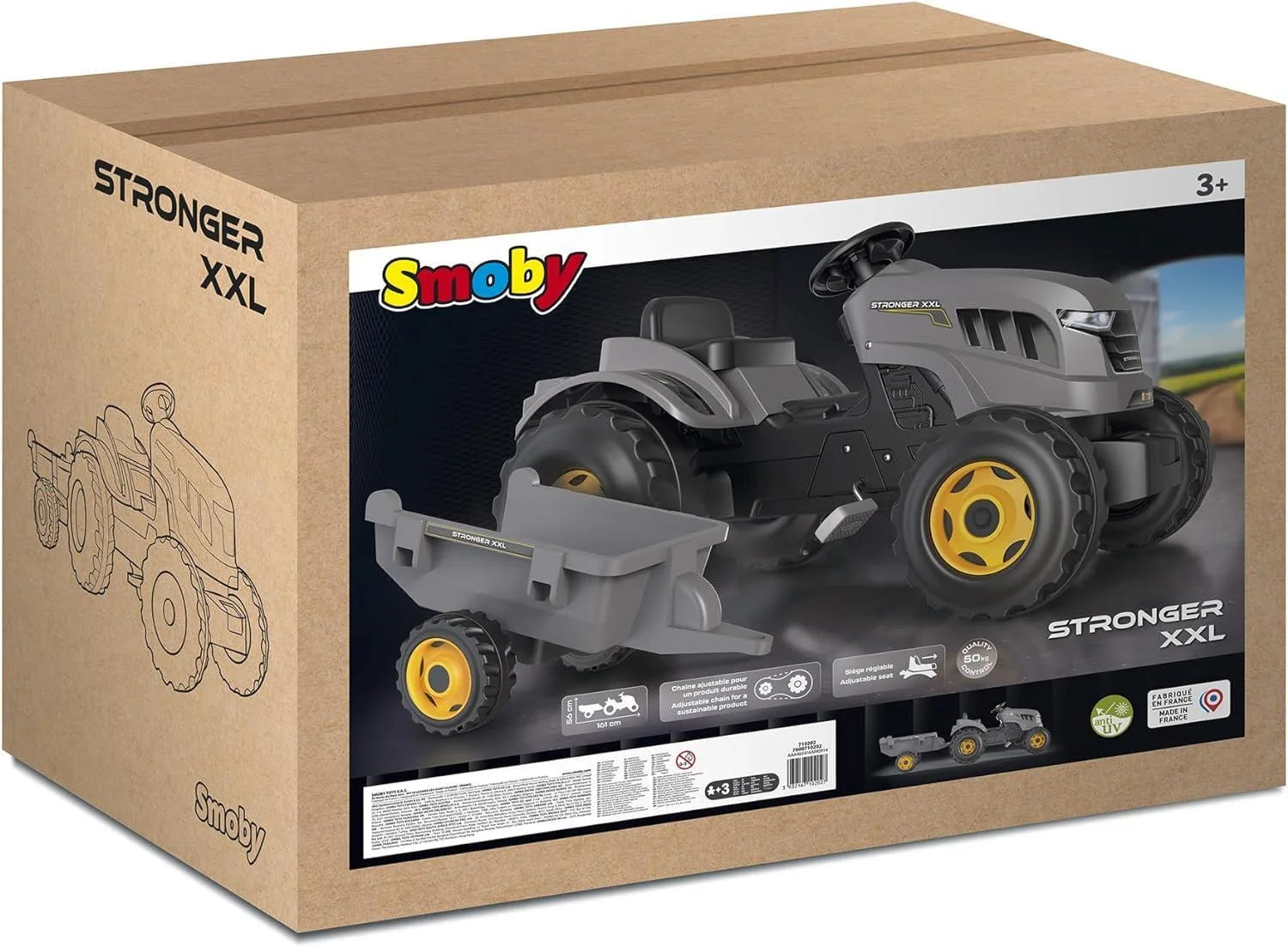 Smoby Stronger XXL Römorklu Traktör 710202 | Toysall