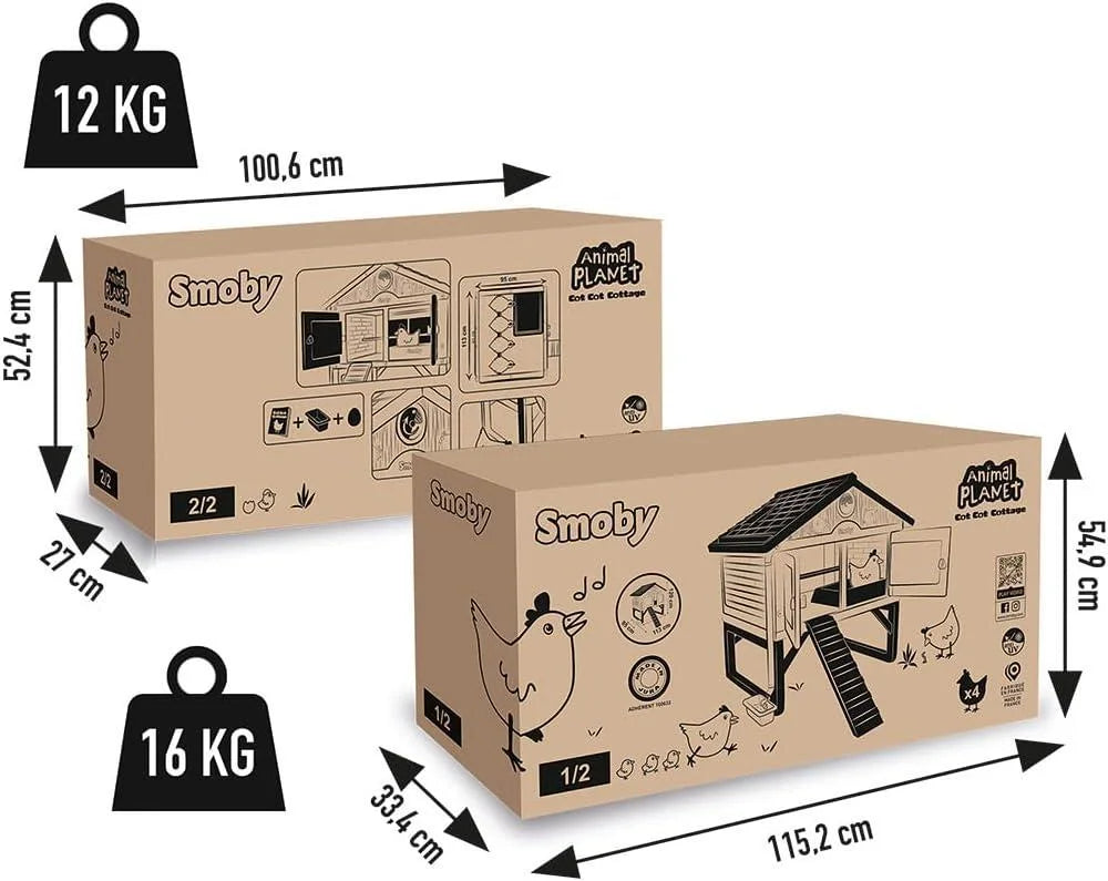 Smoby Tavuk Kümesi Oyun Evi - Yeşil 890101 | Toysall