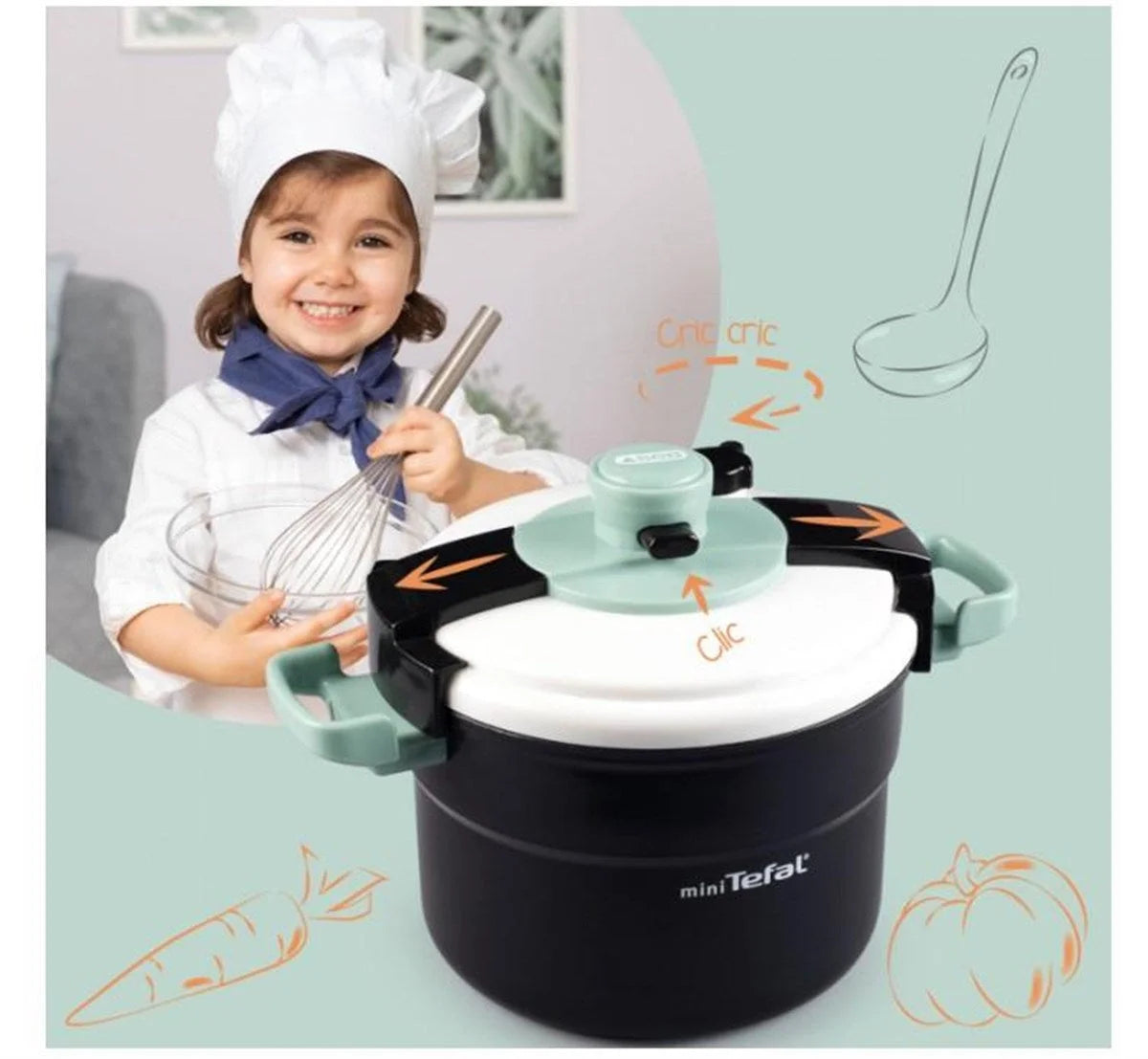 Smoby Tefal Oyuncak Düdüklü Tencere - Siyah 310510 | Toysall