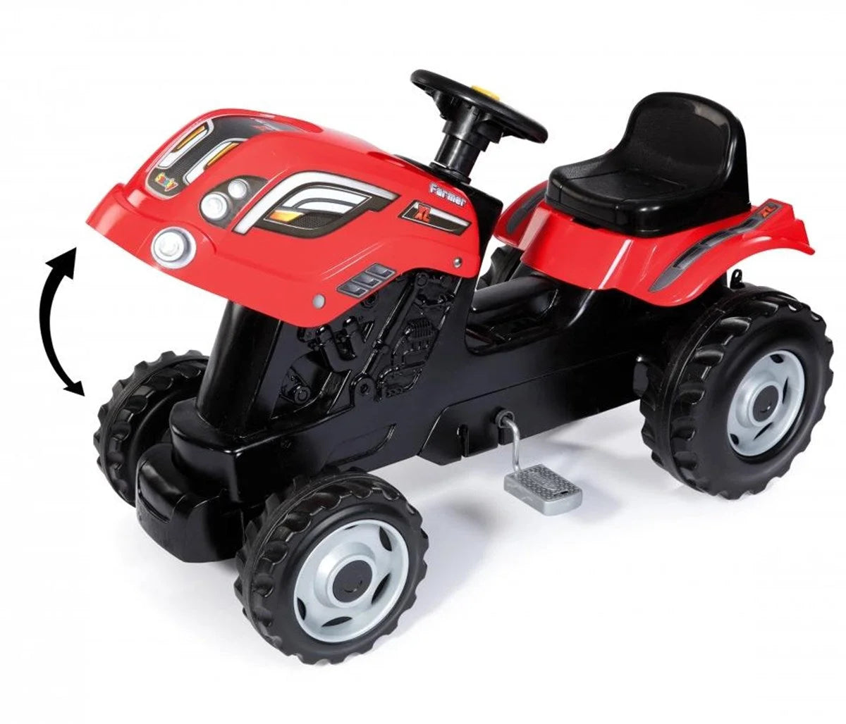 Smoby XL Römorklu Pedallı Traktör - Kırmızı 710108 | Toysall