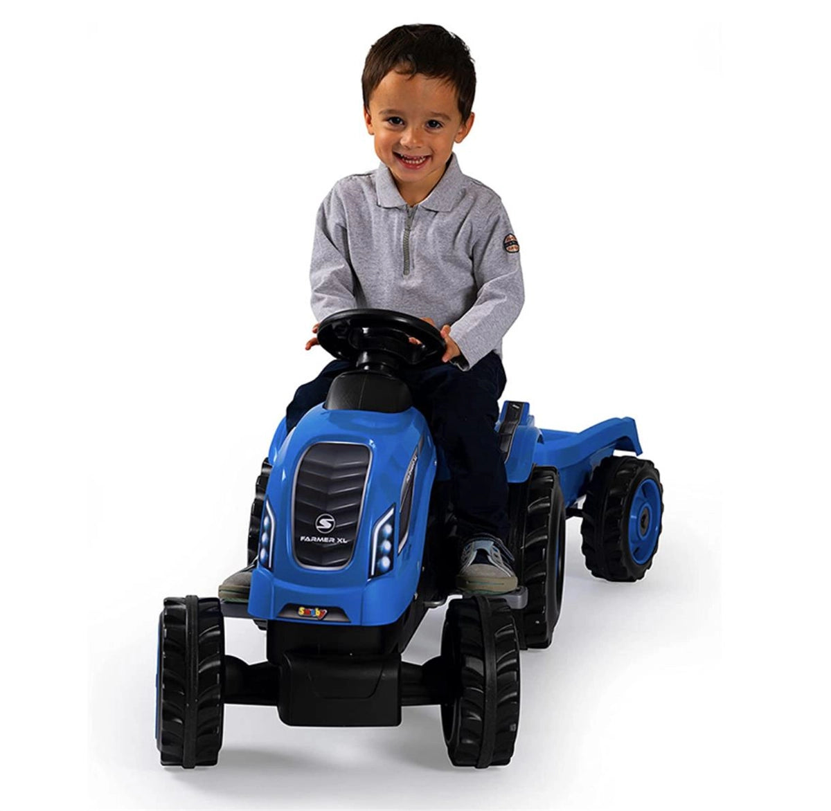 Smoby XL Römorklu Pedallı Traktör - Mavi 710129 | Toysall