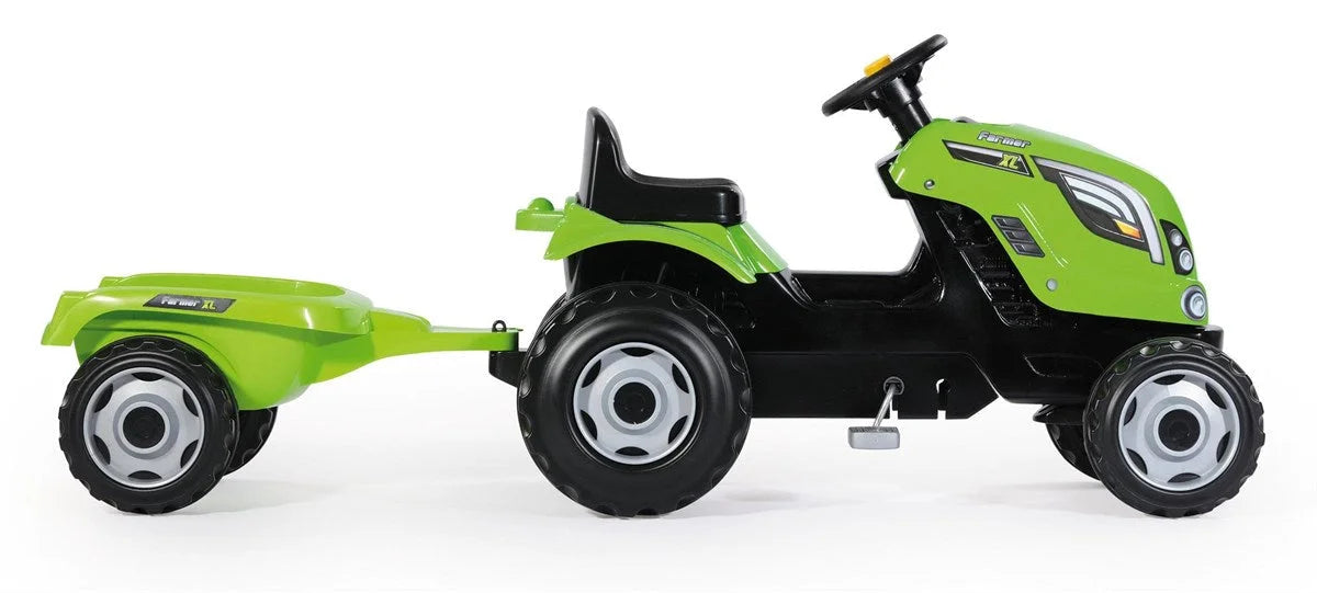 Smoby XL Römorklu Pedallı Traktör - Yeşil 710111 | Toysall