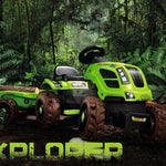 Smoby XL Römorklu Pedallı ve Kepçeli Traktör - Açık Yeşil 710109 | Toysall