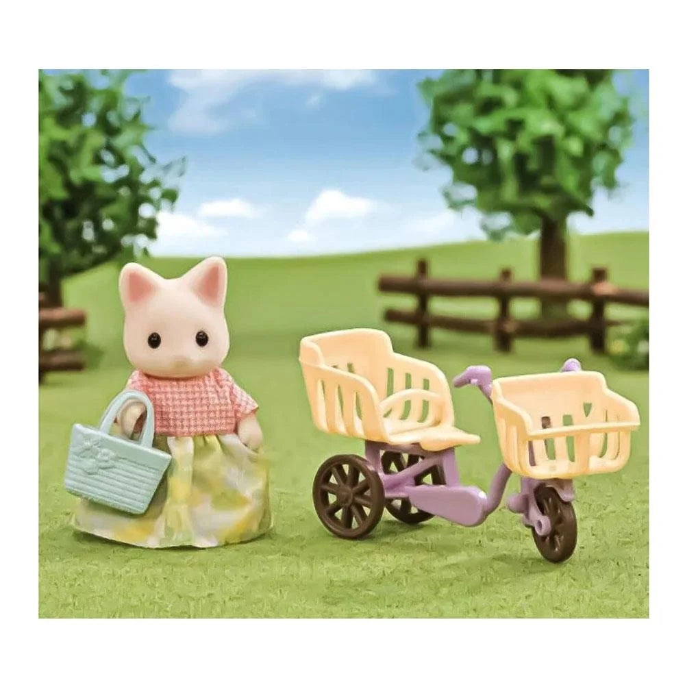 Sylvanian Families Çiçekli Kedi Anne ve Bisiklet 5680 | Toysall