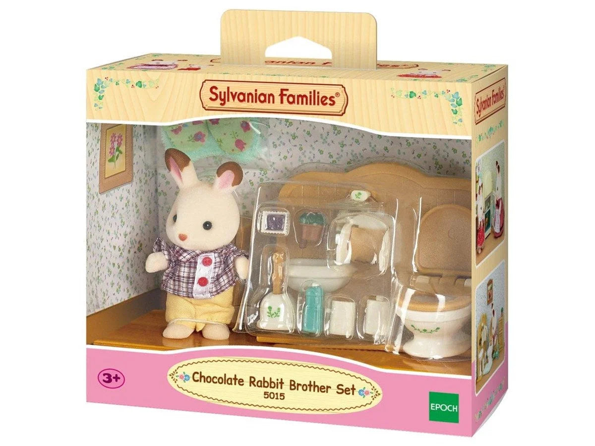 Sylvanian Families Çikolata Kulaklı Tavşan Erkek Kardeş ve Tuvalet Seti 5015 | Toysall