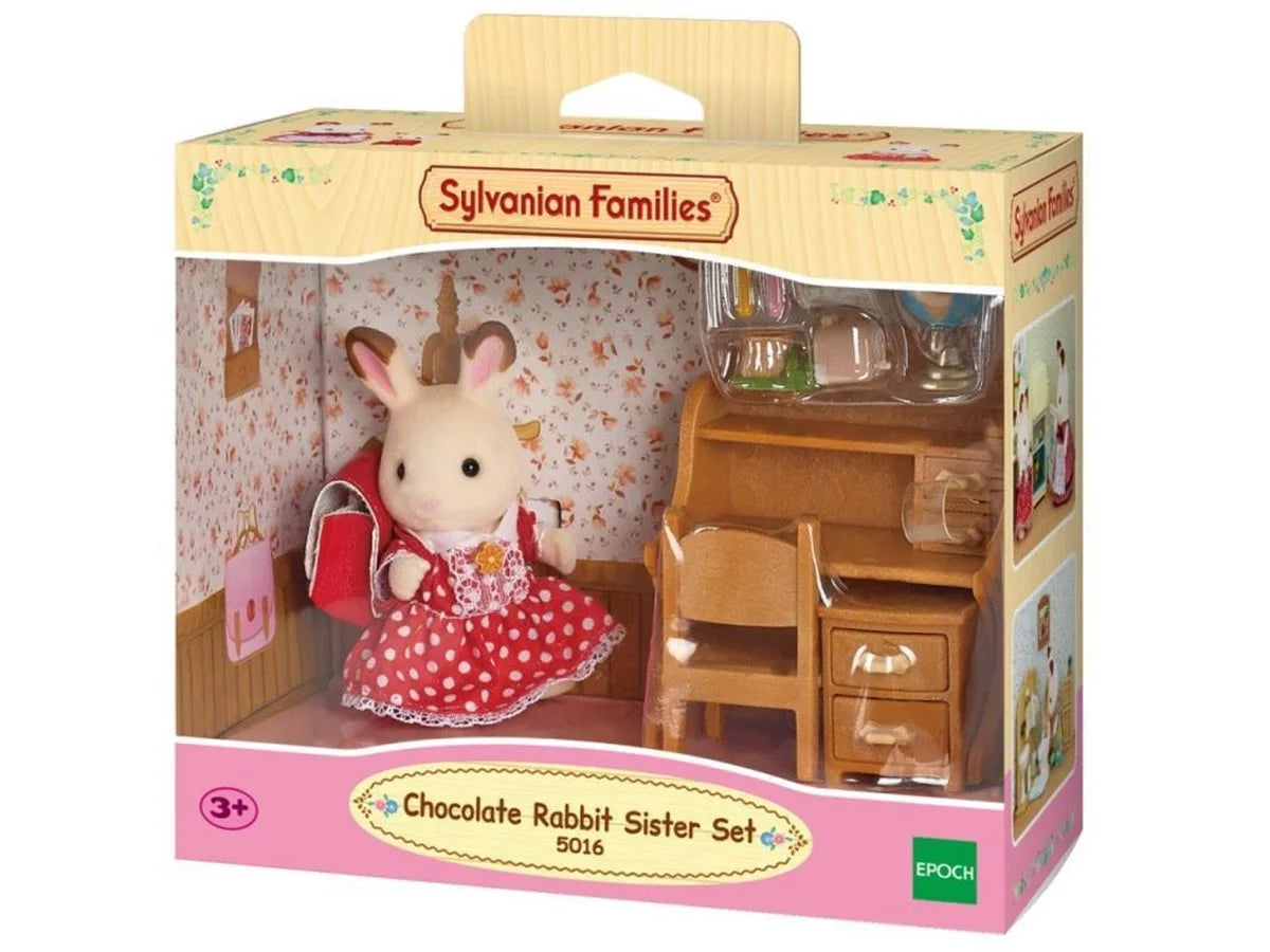 Sylvanian Families Çikolata Kulaklı Tavşan Kız ve  Çalışma Masası 5016 | Toysall