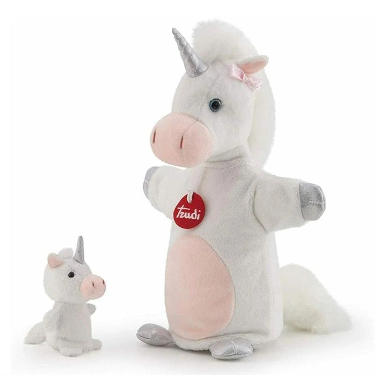 Trudi Peluş El Kuklası Anne ve Yavru Unicorn 29864 | Toysall